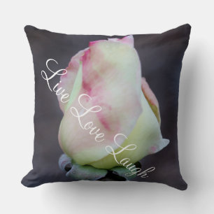 Throw Pillow/Red & Yellow Rose Bud Pillow