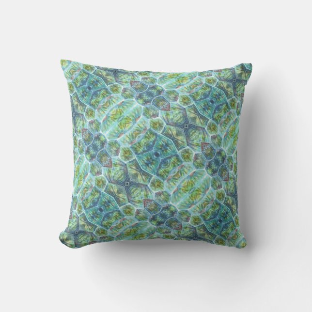 Throw Pillow - Sea Turtle #2 Abstract (Front)