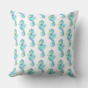 Throw Pillow-Seahorse Pillow
