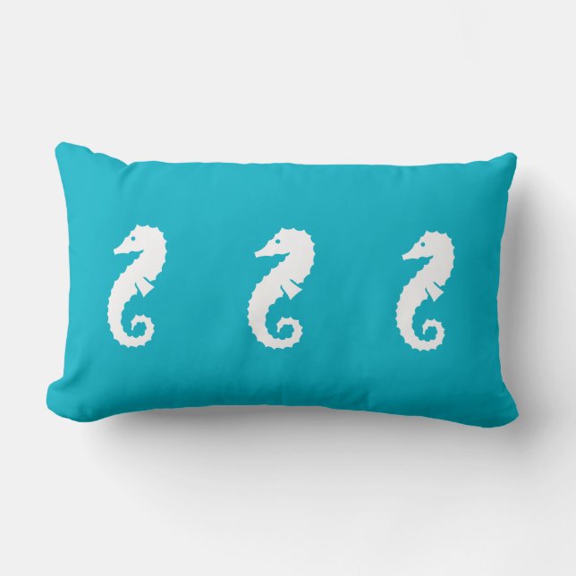 Throw Pillow Seahorses (Front)