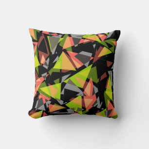 Throw Pillow Seamless geometric triangles shapes p