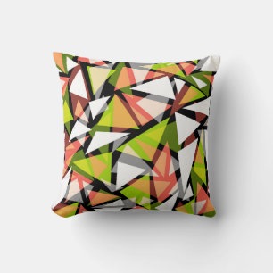 Throw Pillow Seamless geometric triangles shapes p