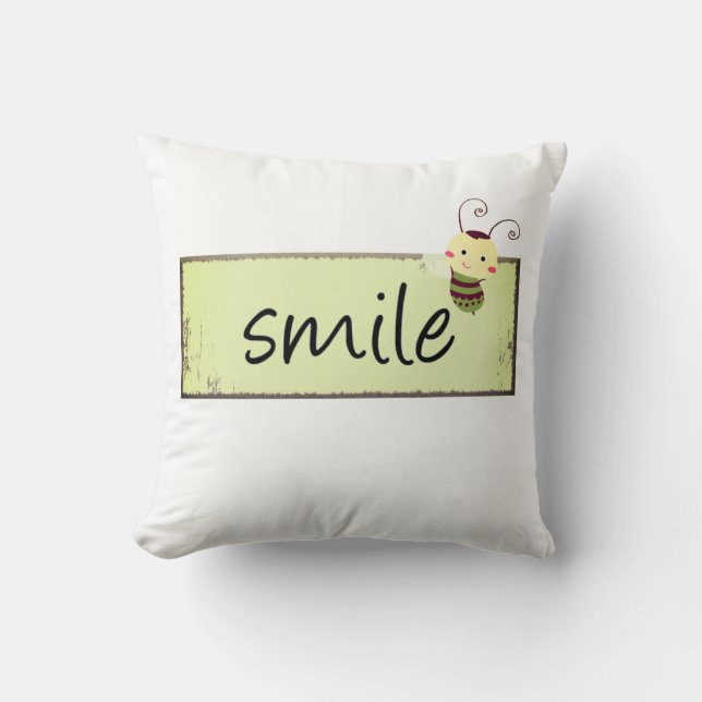 Throw Pillow Smile Bumblebee (Front)