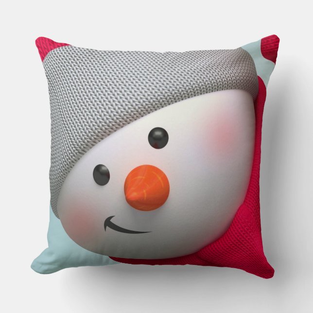 Throw Pillow/Snowman Pillow (Front)