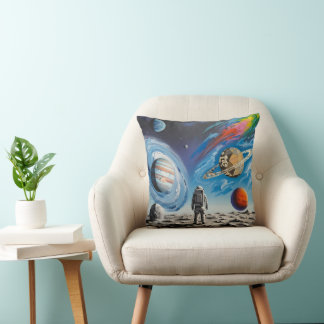 Throw Pillow, space man Pillow