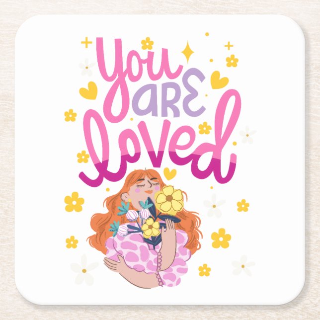 Throw Pillow Square Paper Coaster (Front)