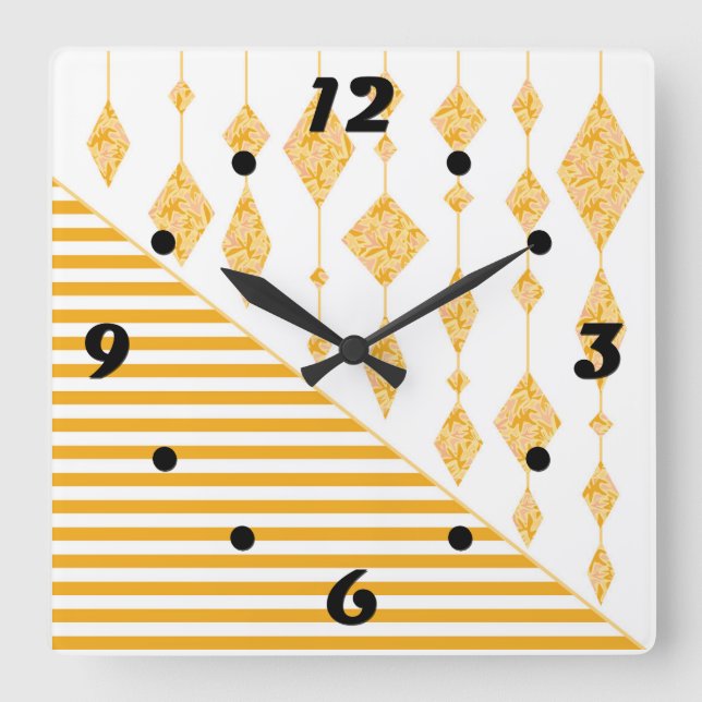 Throw Pillow Square Wall Clock (Front)