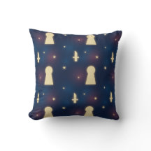 Throw Pillow Starry Night Knife Keyhole Pattern