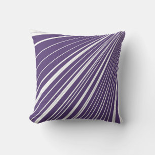 Throw Pillow Stripe Purple White