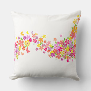 Throw Pillow-Summer Floral Pillow
