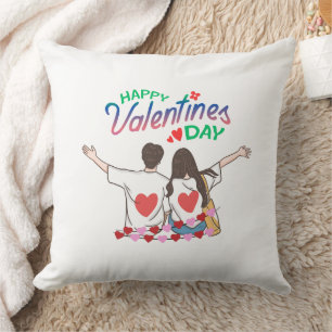 Throw Pillow T-Shirt gift for valentine's day