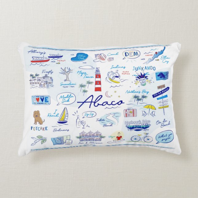 Throw Pillow- "The ABC'S of Hope Town" Accent Pillow (Front)