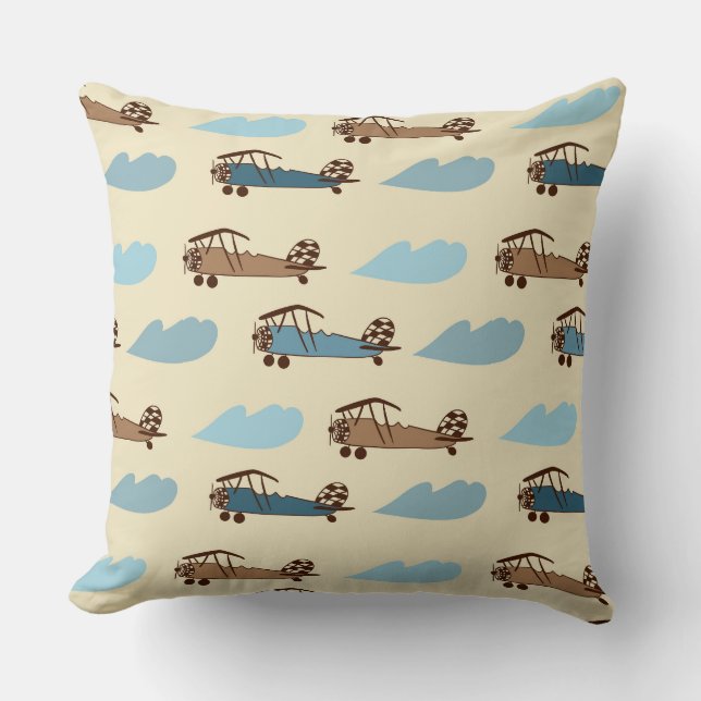 Throw Pillow Toy Airplane (Front)