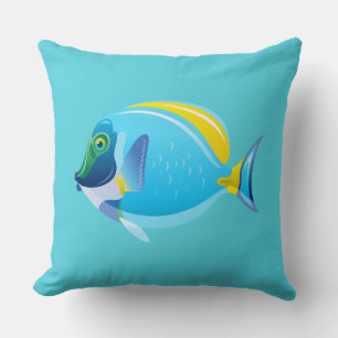 Throw Pillow-Tropical Fish Pillow