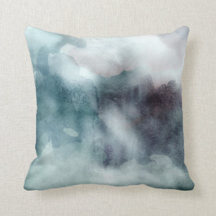 Throw Pillow - Watercolor Teals