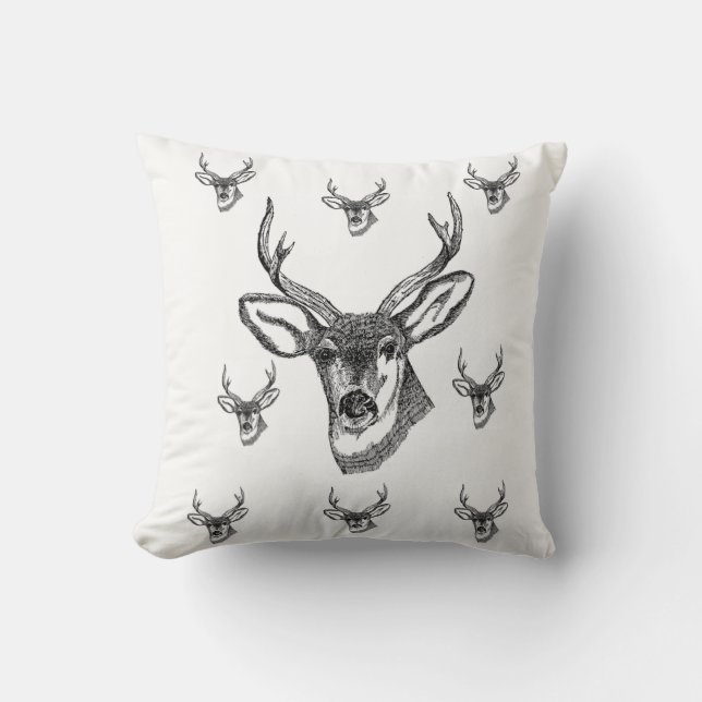 throw pillow wildlife deer (Front)
