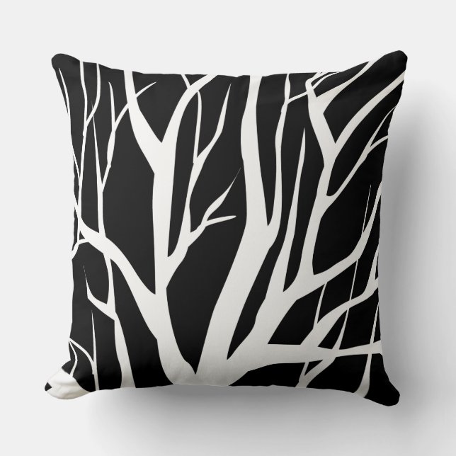 Throw Pillow-Winter Tree Pillow (Front)