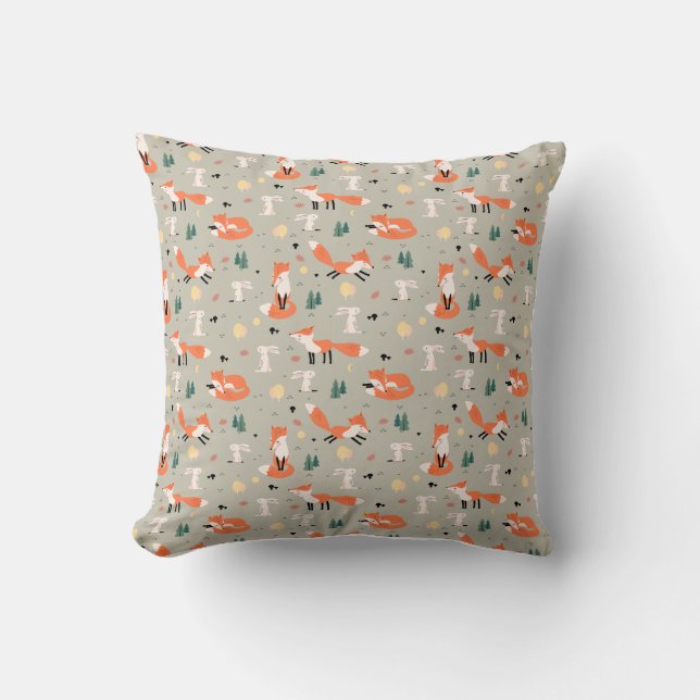Throw Pillow with a modern design. (Front)