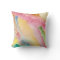 throw pillow with abstract design & pink on back