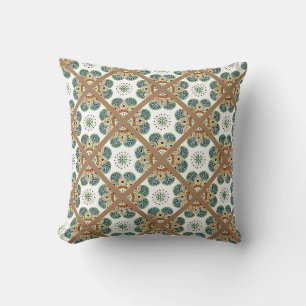 Throw Pillow with country lattice print