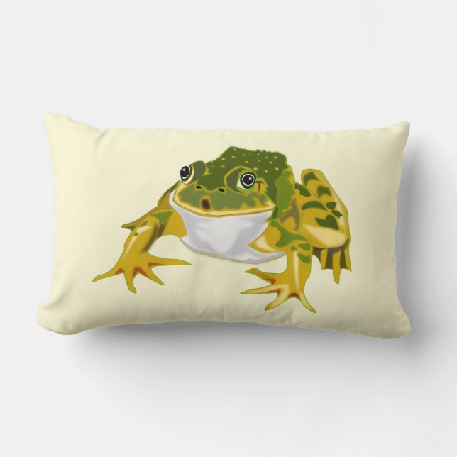 Throw Pillow with Frog (Front)