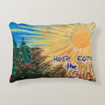 Throw Pillow with Original Art by Janell