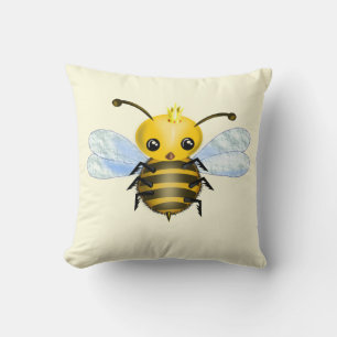 Throw Pillow with Queen Bee