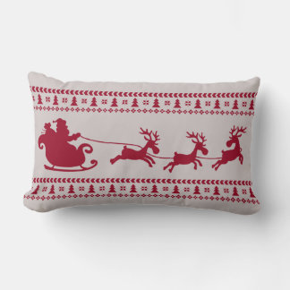 Throw Pillow with red Santa's harness