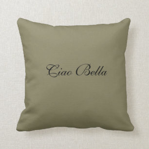 Throw pillow with script writing