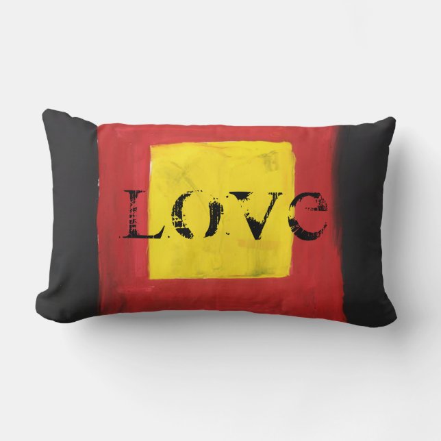 Throw Pillow with the Love design. (Front)