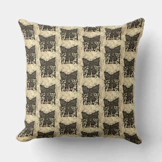 Throw Pillow with vintage Holiday Box accent 