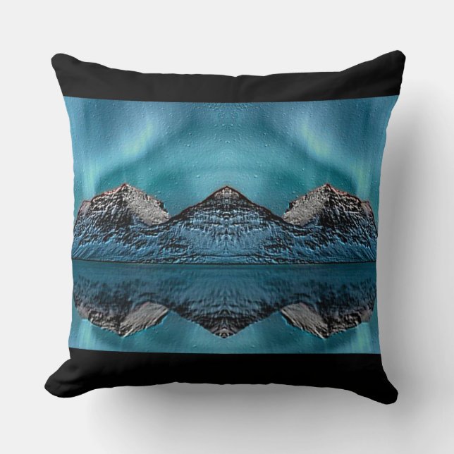 Throw Pillow with virtual mountain  (Front)