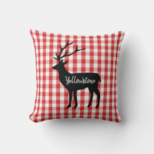 Throw Pillow-Yellowstone Deer Pillow