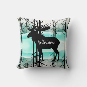Throw Pillow-Yellowstone Moose Pillow