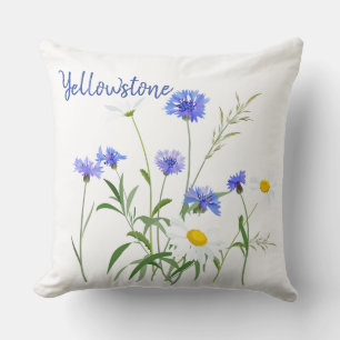Throw Pillow-Yellowstone Wildflowers Pillow
