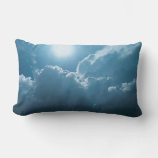 Throw pillows-Dramatic Sunlight Through Clouds Lumbar Pillow
