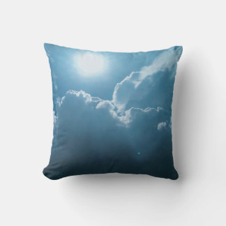 Throw pillows-Dramatic Sunlight Through Clouds Throw Pillow