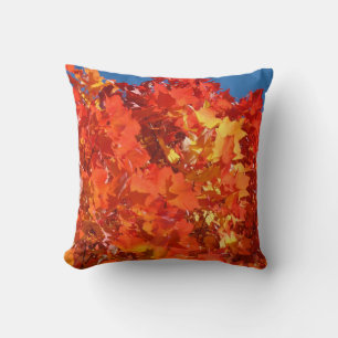 Throw Pillows Seasonal Autumn Orange Red Yellow