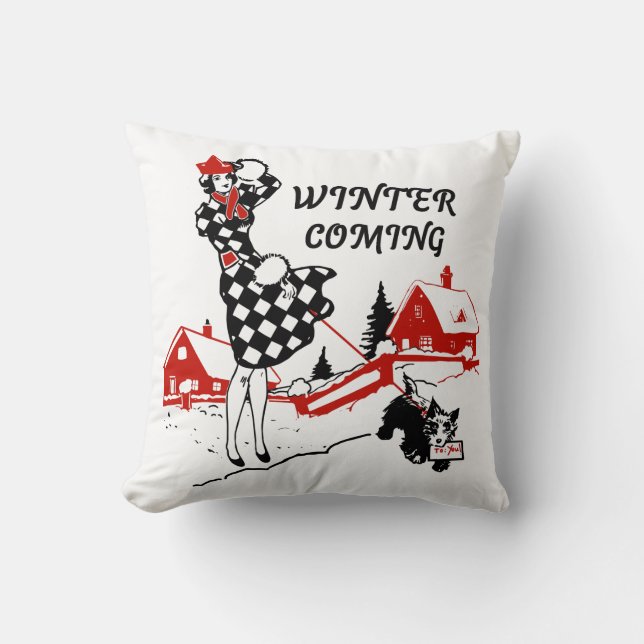 Throw Pillows- Winter coming Pillow (Front)