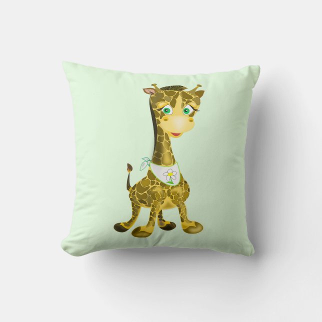 Throw Pillows with Cute Giraffe (Front)