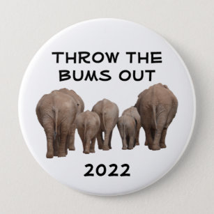 Throw the Bums Out 2022 Election Campaign Button