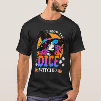 Throw The Dice Witches Bunco Happy Halloween Party T-Shirt