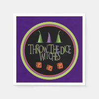 Throw The Dice Witches Bunco Napkins