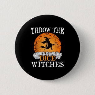 Throw The Dice Witches Bunco Party 2 Inch Round Button