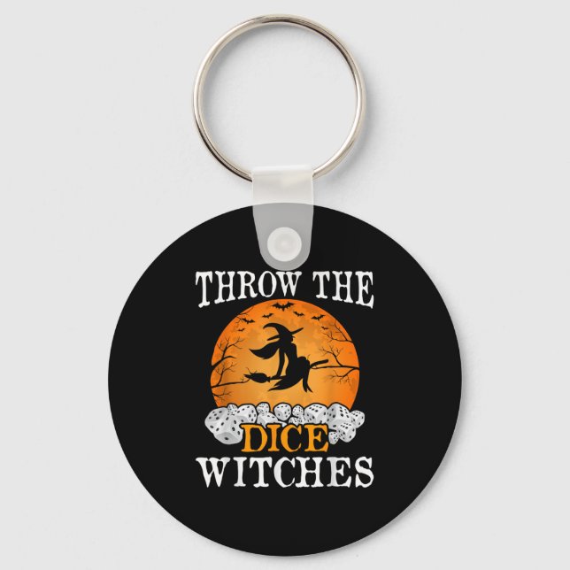 Throw The Dice Witches Bunco Party  Keychain (Front)