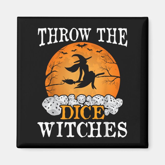 Throw The Dice Witches Bunco Party  Magnet (Front)