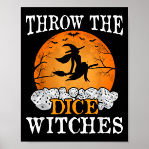Throw The Dice Witches Bunco Party  Poster