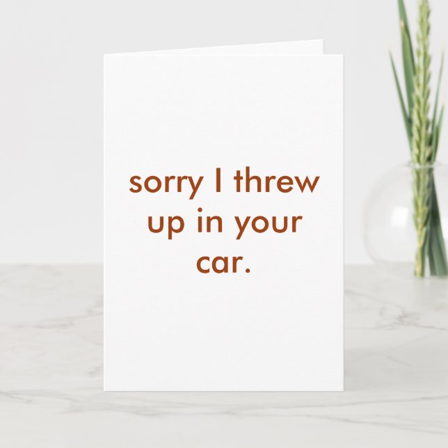 throw up card (Front)