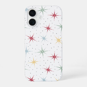 Throwback Atomic Starburst Midcentury Pattern iPhone 16 Case