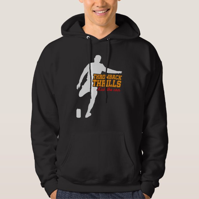 Throwback Thrills Kick the Can 90s Kid Throwback Hoodie (Front)